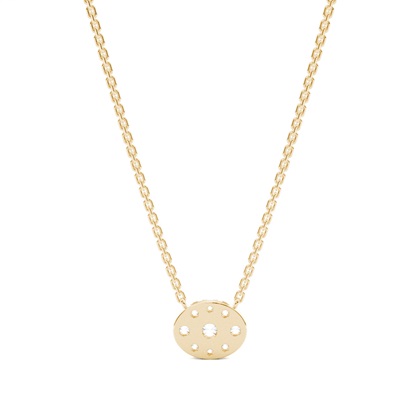 Diamantcluster Halskette mit Mikrozinkenfassung