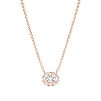 Micro Prong Setting Diamond Cluster Necklace