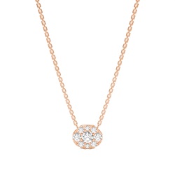 Micro Prong Setting Diamond Cluster Necklace
