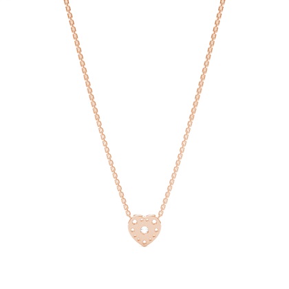 Diamant Herzkette mit Mikrozinkenfassung