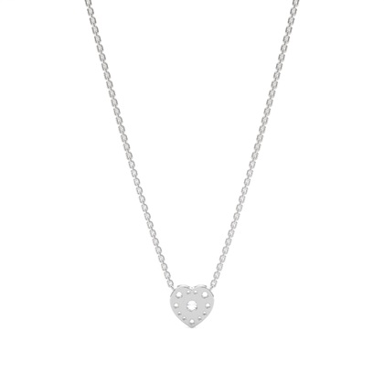 Diamant Herzkette mit Mikrozinkenfassung