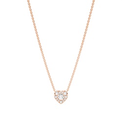 Micro Prong Setting Diamond Heart Necklace