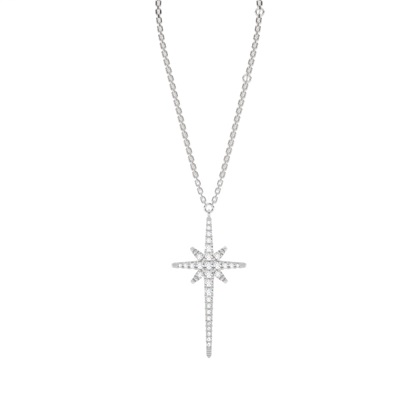 White Gold Cross Diamond Pendants