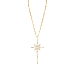 Diamantkreuzkette mit Mikrozinkenfassung