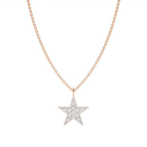Pressure Setting Diamond Delicate Necklace