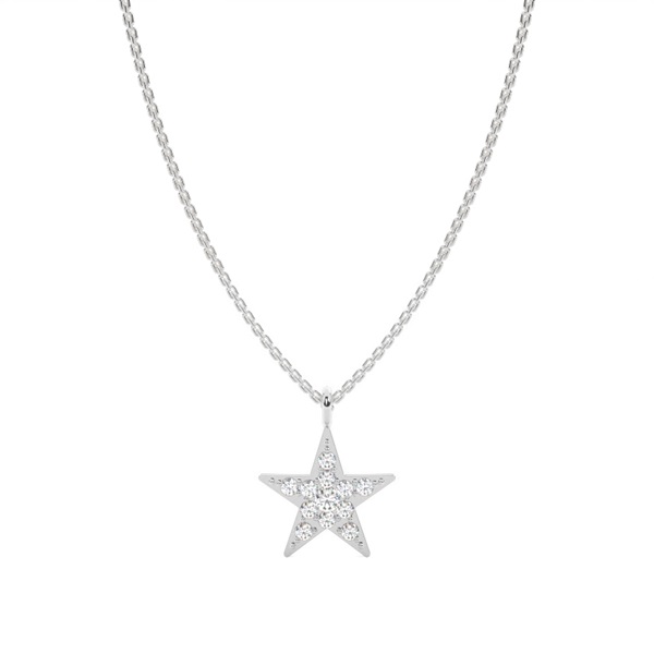 Pressure Setting Diamond Delicate Necklace