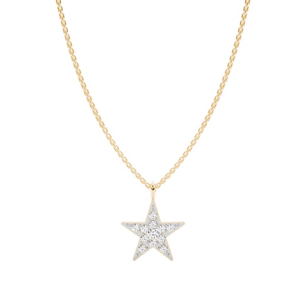 Pressure Setting Diamond Delicate Necklace