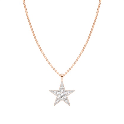 Rose Gold Cluster Diamond Pendants