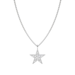 Pressure Setting Diamond Delicate Necklace