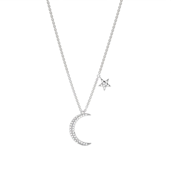 Micro Prong Setting Diamond Delicate Necklace