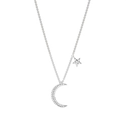 zarte Halskette mit Diamanteinstellung