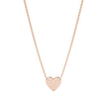Diamant Herzkette mit Mikrozinkenfassung