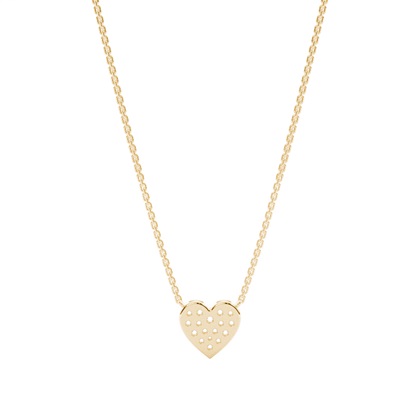 Diamant Herzkette mit Mikrozinkenfassung