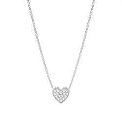 Diamant Herzkette mit Mikrozinkenfassung