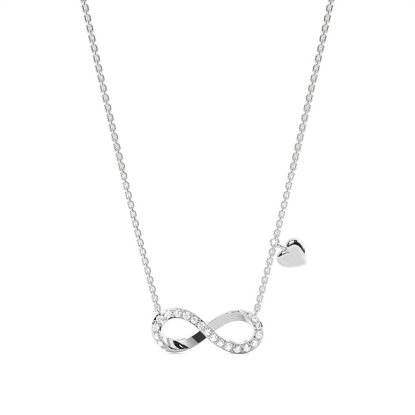 Plate Prong Setting Diamond Delicate Necklace