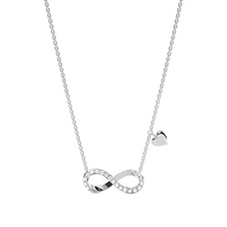 Plate Prong Setting Diamond Delicate Necklace