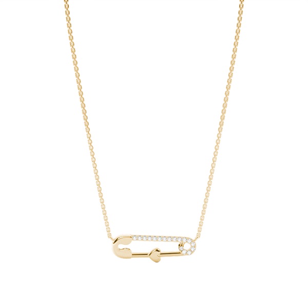Plate Prong Setting Diamond Delicate Necklace