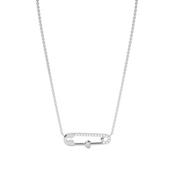 Plate Prong Setting Diamond Delicate Necklace