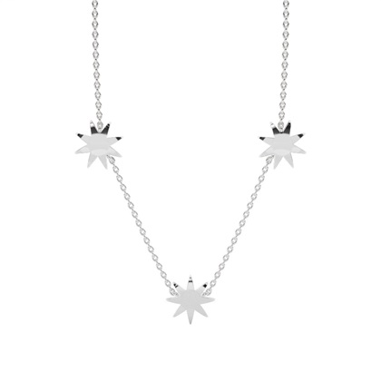 Runde Diamant-Cluster-Halskette mit Mikrozinkeneinstellung