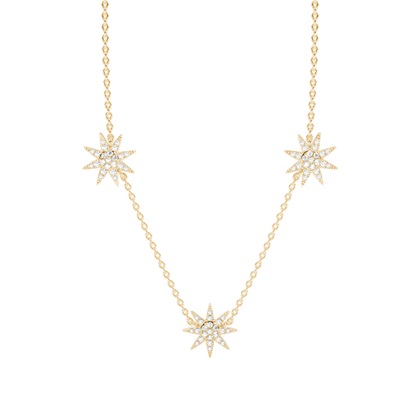 Yellow Gold Cluster Diamond Pendants
