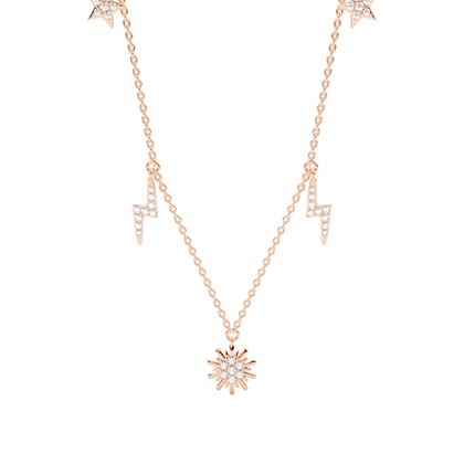 Rose Gold Chain Diamond Pendants