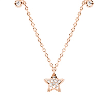 Rose Gold Chain Diamond Pendants