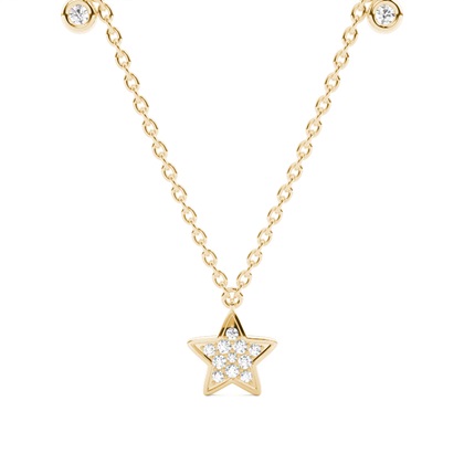 Yellow Gold Chain Diamond Pendants