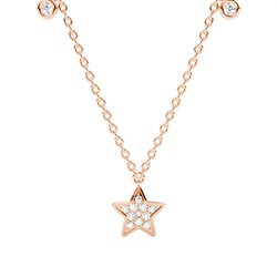 Plate Prong Setting Round Diamond Designer Necklace