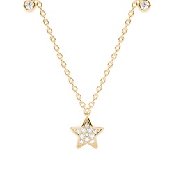 Plate Prong Setting Round Diamond Designer Necklace
