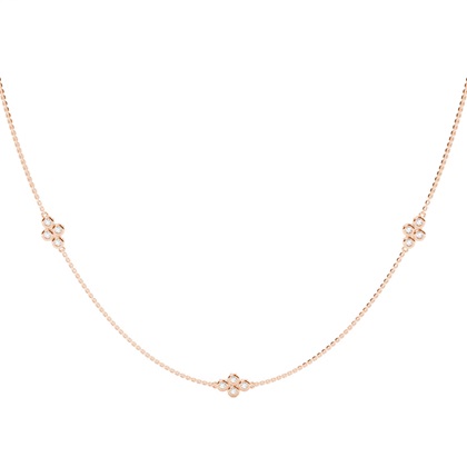Bezel Setting Round Diamond Delicate Necklace