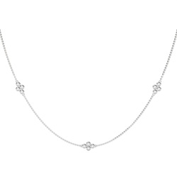 Bezel Setting Round Diamond Delicate Necklace