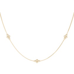 Bezel Setting Round Diamond Delicate Necklace