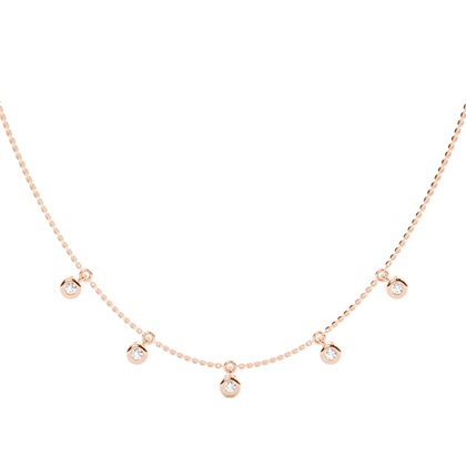Rose Gold Chain Diamond Pendants