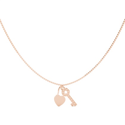 Geteilte Zinkeneinstellung Runde Diamant Zarte Halskette