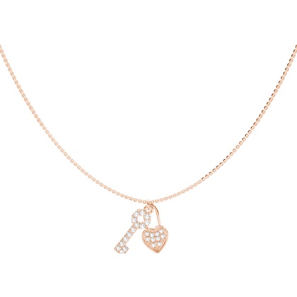 Shared Prong Setting Round Diamond Delicate Necklace