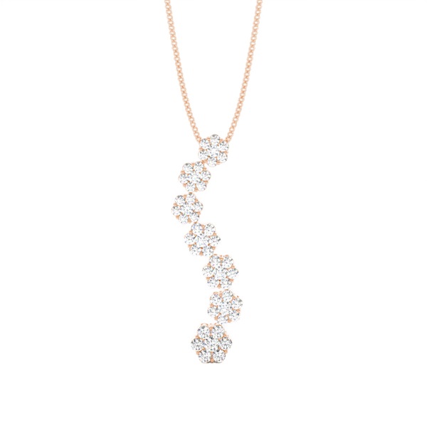 Pressure Setting Diamond Designer Necklace