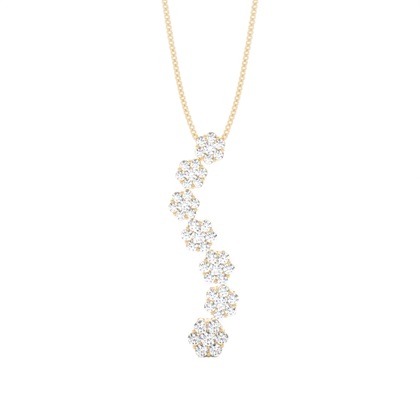 Pressure Setting Diamond Designer Necklace