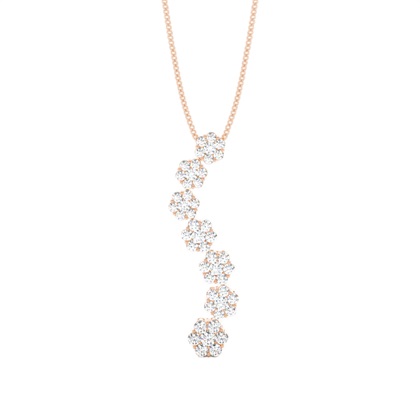 Pressure Setting Diamond Designer Necklace