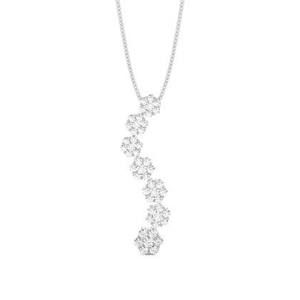 Pressure Setting Diamond Designer Necklace