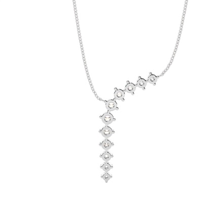 Prong Einstellung Diamond Designer Halskette