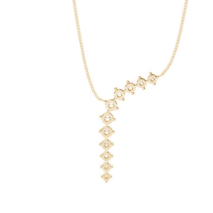 Prong Einstellung Diamond Designer Halskette