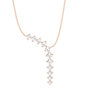 Rose Gold Diamond Pendants & Necklaces