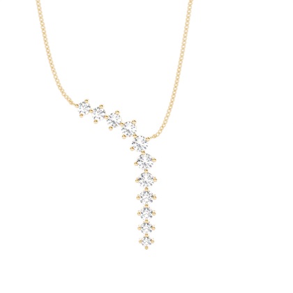 Yellow Gold Diamond Pendants & Necklaces