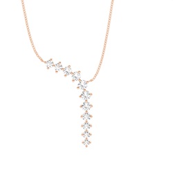 Prong Einstellung Diamond Designer Halskette