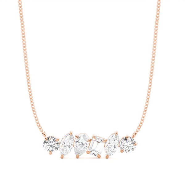 Claw Prong Setting Diamond Designer Necklace