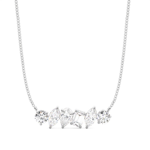 Claw Prong Setting Diamond Designer Necklace