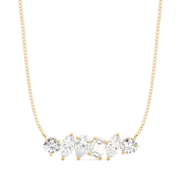 Claw Prong Setting Diamond Designer Necklace