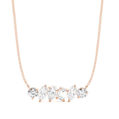 Claw Prong Setting Diamond Designer Necklace