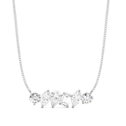 Claw Prong Setting Diamond Designer Necklace