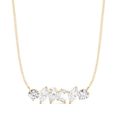 Claw Prong Setting Diamond Designer Necklace